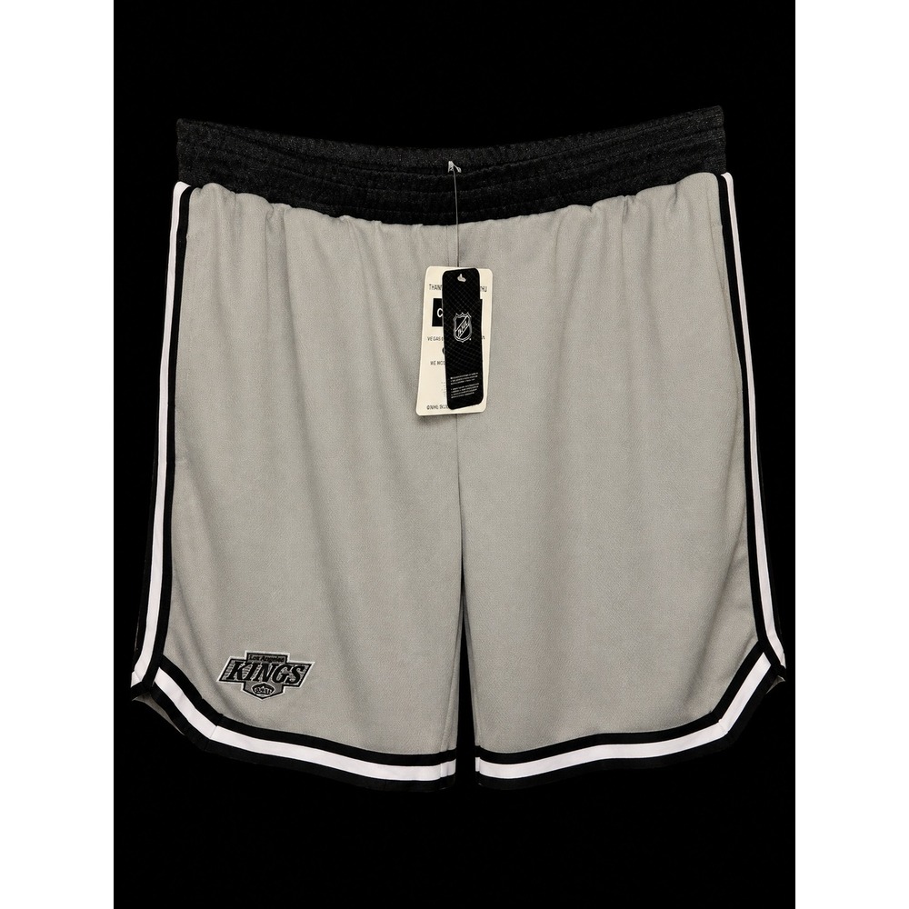Calhoun NHL Los Angeles Kings Mens Shorts Grey Black White Medium RN129319